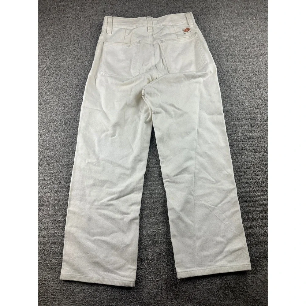 Nudie Jeans‎ Tuff Tony Pants Men W26 L28 White Loose Wide-Leg Heritage Workwear